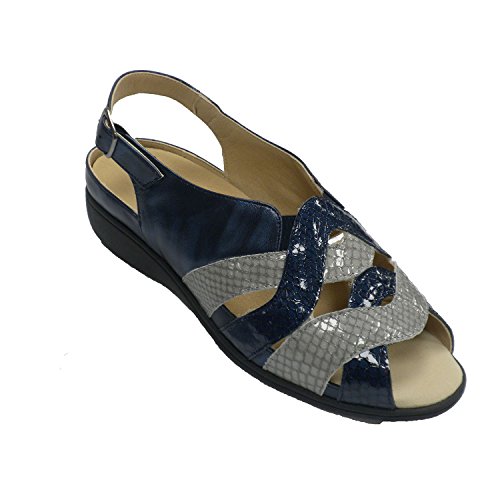 Sandalias Mujer Plantillas extraíbles Doctor Cutillas en Azul Marino Talla 39