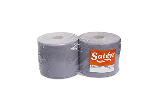 Saten Bobina Industrial, Celulosa Reciclada, 2 Capas, Liso, Ancho 230, 19 gr, 450 Metros, Set de 2