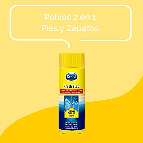 Scholl Desodorante en Polvo Fresh Step 2 en 1 para Pies y Zapatos x 3 unidades