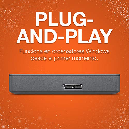 Seagate Basic portátil, 1 TB, Disco duro externo, HDD, USB 3.0 para PC, ordenador portátil (STJL1000400)