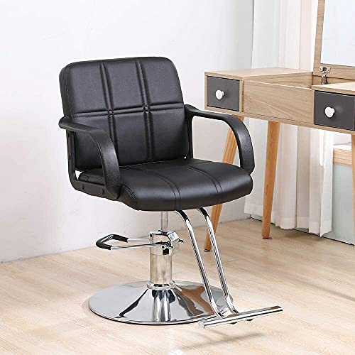 Silla de peluquería Negra hidráulica hidráulica de 360 ​​Grados Levantamiento Giratorio Salón de Pelo de peluquería dedicada Peluquería Silla de Pelo Silla de Pelo Toolols (Negro 2) Taburete