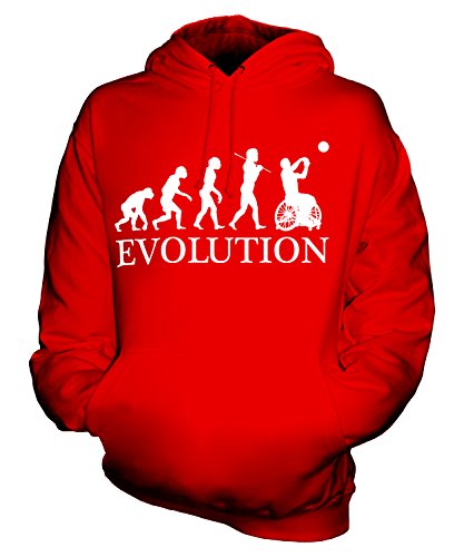 Silla de ruedas Baloncesto Evolution of Man - Sudadera Capucha Unisex - Hombre/Mujer/mujer - algodón, Fresa Encaje, 80% algodón 20% poliéster, Hombre, Extra Grande