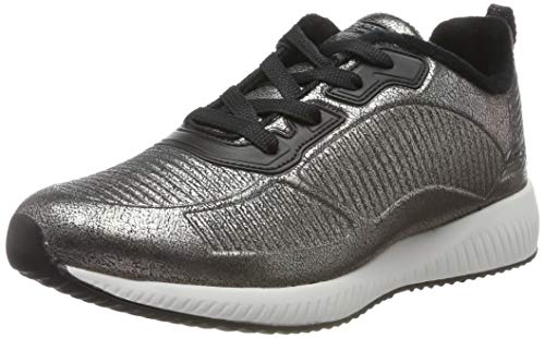 Skechers Bobs Squad-Sparkle Life, Zapatillas Mujer, Pew Champagne Duraleather/Chenille Line, 38 EU