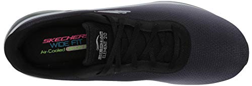 Skechers Skech-Air Element 2.0, Zapatillas Mujer, Negro Negro Negro Blanco Malla Ribete BKW, 41 EU