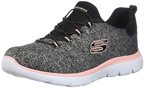 Skechers Summit-Quick Getaway - Zapatillas deportivas para mujer, Negro (Negro/ Coral), 38 EU