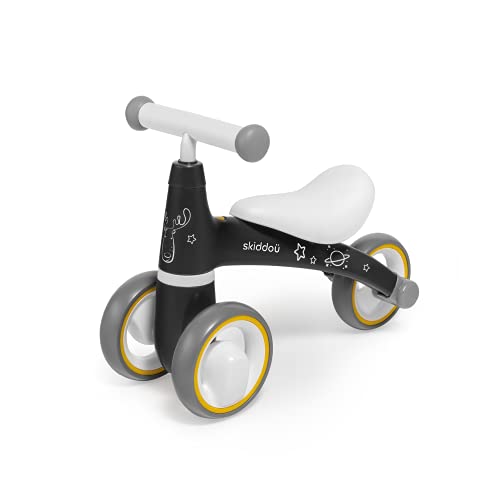 skiddoü bicicleta sin pedales correpasillos para niños Berit bicicleta de equilibrio para aprender a montar en bicicleta, tres ruedas de 6" de espuma EVA manillar antideslizante 2kg gris