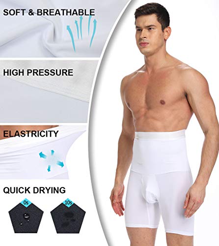 SLIMBELLE® Calzoncillos Bóxer con Faja Reductora para Hombre Ropa Interior Moldeador Pantalones Adelgazante para el Vientre y la Pérdida de Peso y Grasa Body Shaper Suave Transpirable Shapewear Men