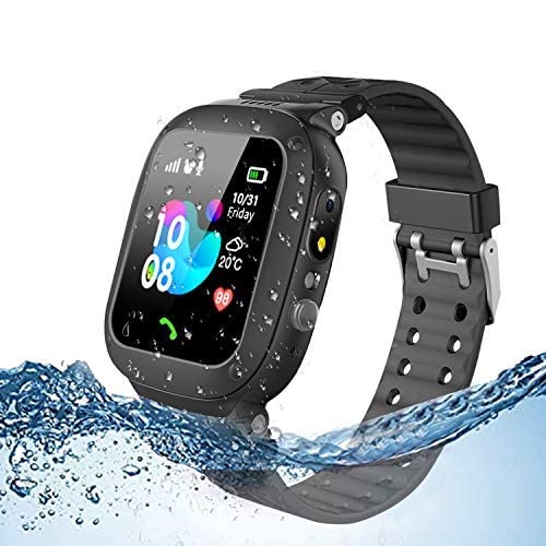 Smooce Kids Smartwatch para Niños, LBS Reloj Inteligente Resistente al Agua para niños de 3-12 años con cámara SOS Call Juego de Pantalla táctil para de cumpleaños para niños Holiday (Black)