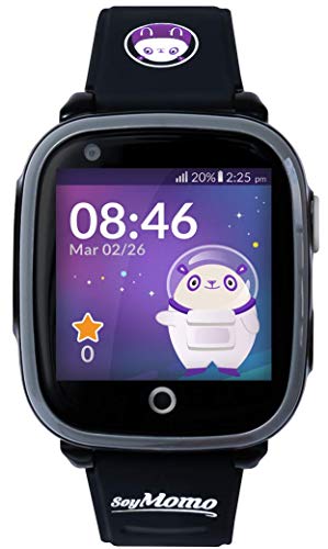 SoyMomo Space 4G - Reloj GPS para niños 4G - Reloj teléfono para niños - Smartwatch 4G con GPS para niños (Negro)