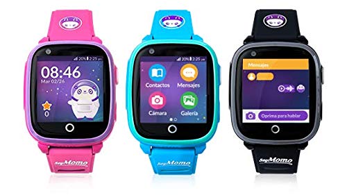 SoyMomo Space 4G - Reloj GPS para niños 4G - Reloj teléfono para niños - Smartwatch 4G con GPS para niños (Negro)