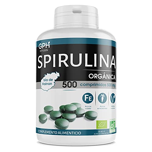 Spirulina Orgánica - 500 mg - 500 comprimidos