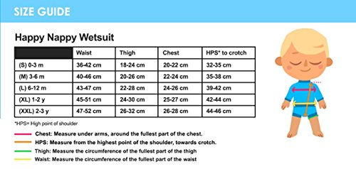 Splash About Happy Nappy - Traje de Neopreno con pañal de natación, Unisex bebé, Traje húmedo, HNWNAXL, Arca de Nina, 12 a 24 Meses