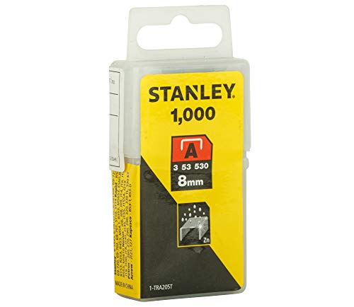 Stanley 1-TRA205T Grapas Tipo A (5/53/530), 8 mm-1000 u