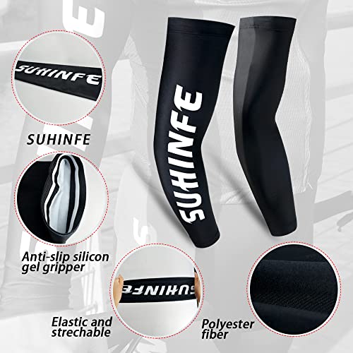 SUHINFE Manguitos Ciclismo, Protección Solar UV, Mangas de Tatuaje, Unisex para Bicicleta, Conducción, Golf, Senderismo