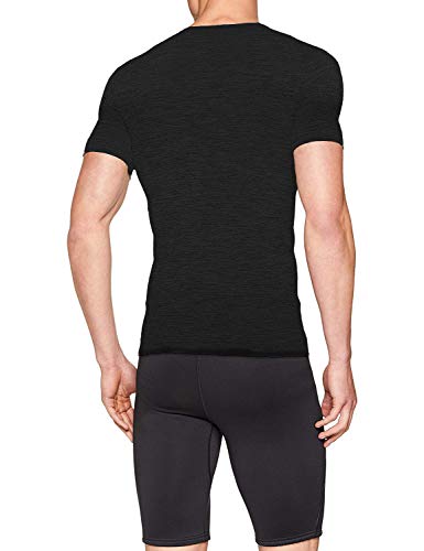 SUNDRIED Mens Ajuste del músculo Compresión Camiseta sin Fisuras Atlético Gimnasio Ropa (Negro, XXL)