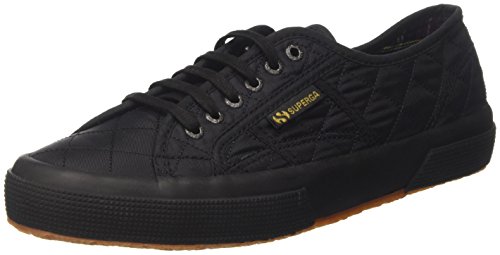 SUPERGA 2750-QUILTNYLU, Zapatillas Tobilleras Mujer, Full Black, 40 EU