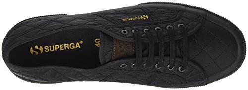 SUPERGA 2750-QUILTNYLU, Zapatillas Tobilleras Mujer, Full Black, 40 EU