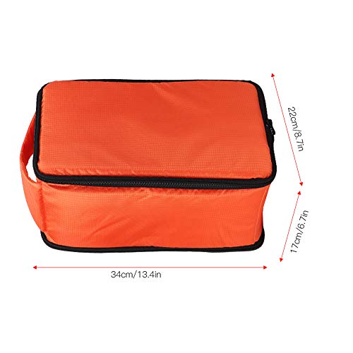 Teror Bolsa con Revestimiento para cámara, Impermeable de Gran tamaño, Desmontable, Bolsa con Revestimiento para cámara SLR, Estuche Interior, partición Acolchada, Inserto(Naranja)