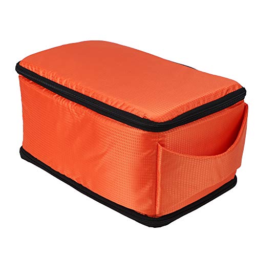 Teror Bolsa con Revestimiento para cámara, Impermeable de Gran tamaño, Desmontable, Bolsa con Revestimiento para cámara SLR, Estuche Interior, partición Acolchada, Inserto(Naranja)