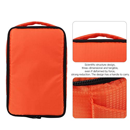 Teror Bolsa con Revestimiento para cámara, Impermeable de Gran tamaño, Desmontable, Bolsa con Revestimiento para cámara SLR, Estuche Interior, partición Acolchada, Inserto(Naranja)