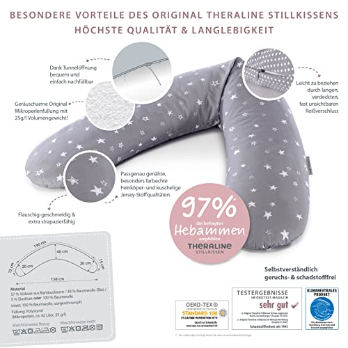 Theraline 51015902 el original almohada Incluye Funda, 190 cm, waterdots Lila