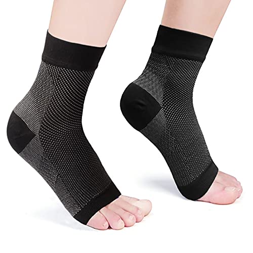 Tobillera deportiva para hombre y mujer, alivia el espolón calcáneo, la fascitis plantar y el dolor del pie, calcetines de compresión para fútbol y fitness