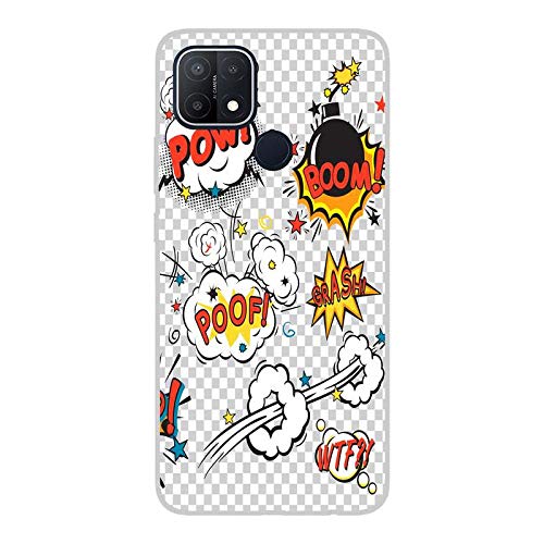 Todo Phone Store Funda Carcasa Personalizada Diseño Impresion UV LED Silicona Dibujo TPU Gel [Comics 004] para OPPO A15 / A15S