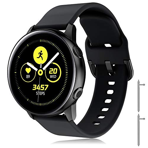 TOPsic Correa Galaxy Watch Active 2 40mm 44mm/Active/Galaxy Watch 42mm/Gear S2 Classic/Gear Sport/Vivomove/HR/Vivoactive 3/Forerunner 245/645, 20mm Silicona Banda de Reemplazo Pulsera