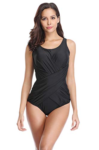 Traje de baño de mastectomía de baño de silicona falso pecho forma cáncer de mama mujer traje de baño 908 - negro - XX-Large