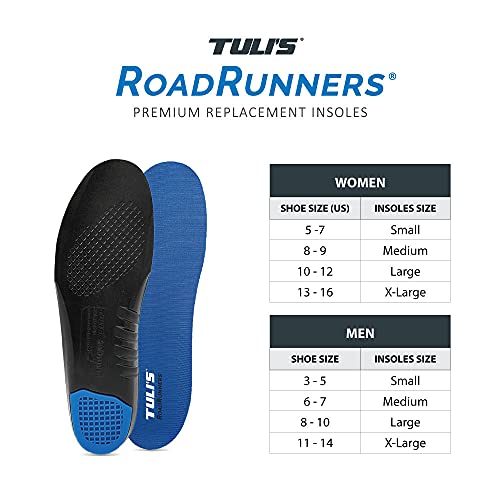 Tuli de carretera corredores Premium Recambio plantillas de (Tamaño pequeño 5 – 7 para mujer, tamaño 3 – 5 para hombre)