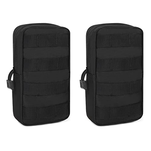 UBORSE 2pc Táctica Bolsa MOLLE Pouch Pequeña Bolsa Bolsillo de Primeros Auxilios Impermeable Bolsa de Emergencia Mini Bolsa Botiquín para Camping Senderismo