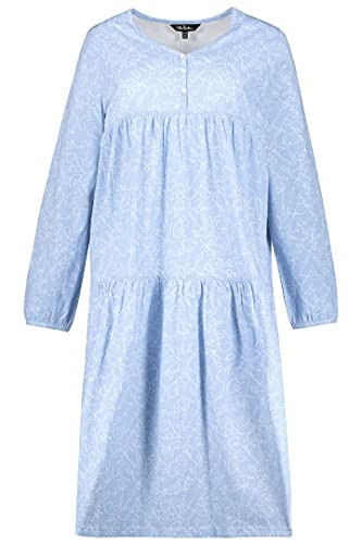 Ulla Popken Nachthemd, Outlines Camisn, Azul Claro Delicado, 38 para Mujer