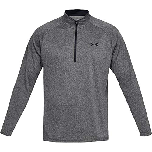 Under Armour Tech 2.0 1/2 Zip, Parte Superior del Calentamiento Hombre, Gris (Carbon Heather / Black) , M