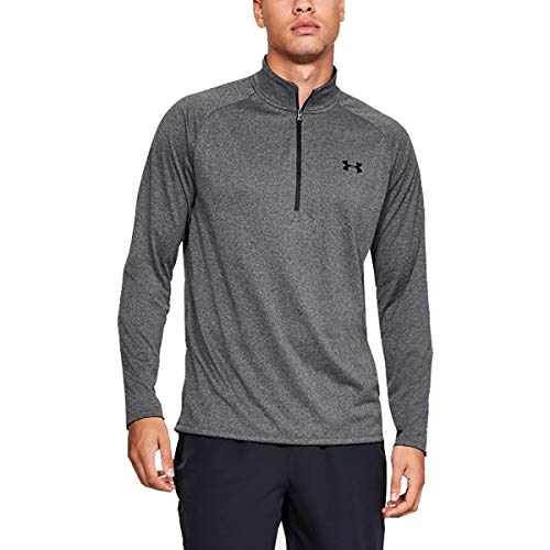 Under Armour Tech 2.0 1/2 Zip, Parte Superior del Calentamiento Hombre, Gris (Carbon Heather / Black) , M