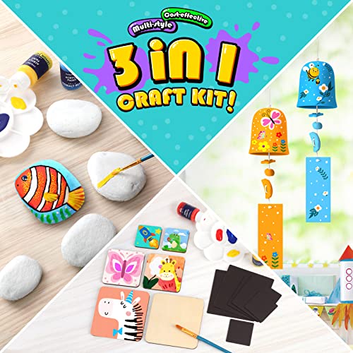 UnityStar Juguetes Niños 3 4 5 6 7 8 9 10 Años, Manualidades Niños 6 7 Años Pinturas para Niños 3-12 Años Maletín Pinturas para Niños Juegos de Manualidades Niña 4-9 Años Regalos Manualidades Niñas