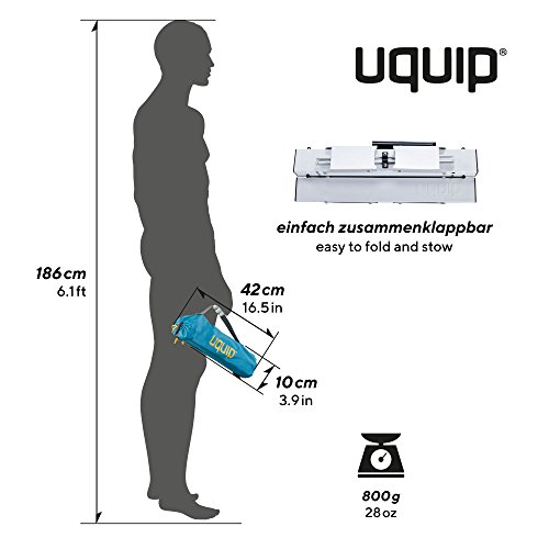 Uquip Handy - Mesa de Aluminio Plegable - 2 Alturas seleccionables (11/16 cm)