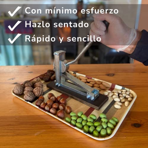 UYUNIX Cascador de Frutos Secos de Acero para Toda la Vida, Rápido y Sin Esfuerzo Partidor Pelador de Almendras, Nueces, Avellanas, Aceitunas, Marisco, Huesos y más