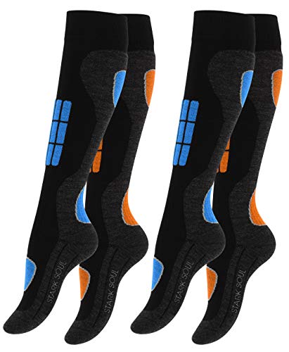 VCA 2 pares Calcetines para deportes de invierno con acolchado especial para mujer