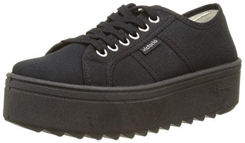 victoria Plataforma VICTORIA Sierra Lona Piso Negro 109301-WOMEN para Mujer Negro 38