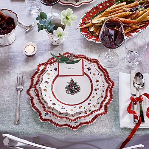 Villeroy & Boch 14-8585-2680 Plato de presentación Toy's Delight, para Navidad, 35 cm, Porcelana, Blanco/Multicolor