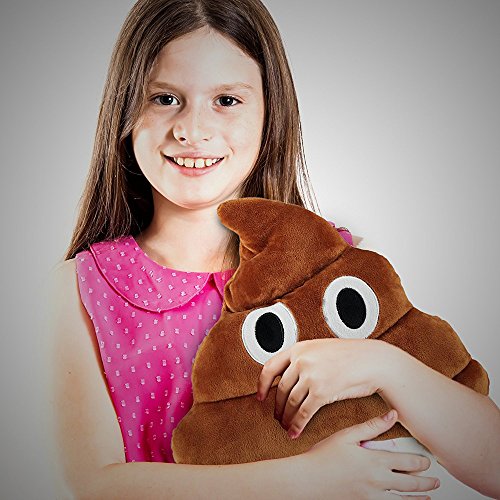 Vin-Sping Almohada Cojín Figura Emoji Peluche Muñeca Poop Feliz Almohada Caca 25CM