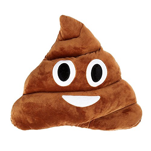 Vin-Sping Almohada Cojín Figura Emoji Peluche Muñeca Poop Feliz Almohada Caca 25CM