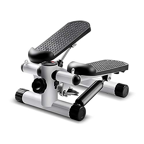 Vinteky Stepper 2 en 1 Cuerdas de Resistencia - Escaladora Stepper para Usuarios Principiantes y Avanzados con Pantalla Multifuncional, Negro + Blanco