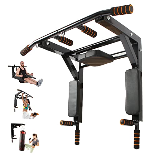 Wall Mounted Pull Up Bar, 2 in 1 Chin Up Bar, Material: Espuma de alta densidad, Carga máxima: 200 kg