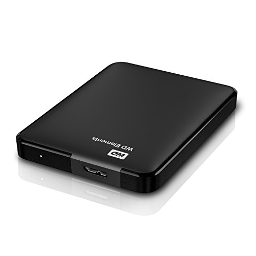 WD Elements - Disco duro externo portátil de 1 TB con USB 3.0, color negro