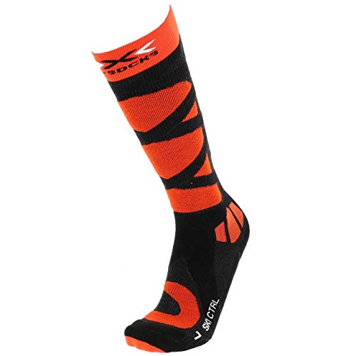 X-Socks Ski Control 4.0 Invierno Calcetines De Esquí, Hombre, Anthracite Melange/x-Orange, 42/44