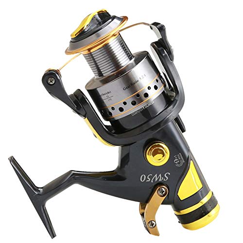 XKSO-QPTY Carretes de Pesca Carrete de Pesca Frente y Trasero Descarga de Ruedas giratorias 9 + 1 BB Reel de Metal Ocean Río Pesca