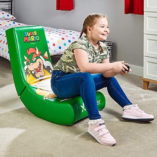 XRocker - Silla Gaming Verde Super Mario All-Star Con Personaje Bowser (Nintendo Switch)