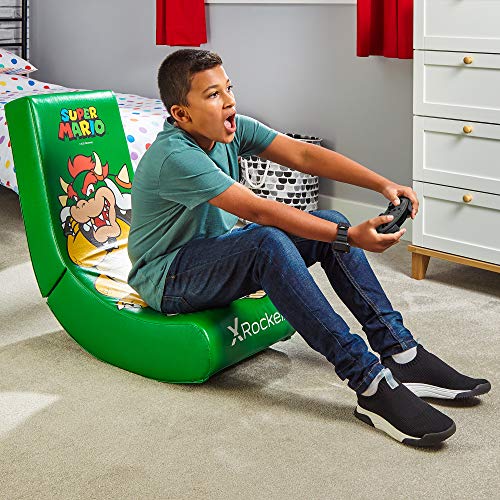 XRocker - Silla Gaming Verde Super Mario All-Star Con Personaje Bowser (Nintendo Switch)