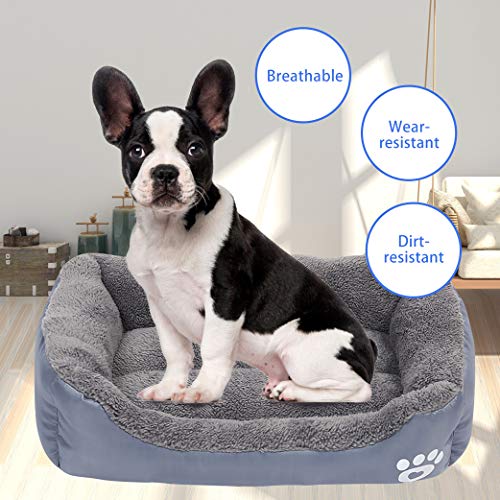 Yeelan Camas para Perros Cama para Mascotas Almohadilla para Gatos Casa para Perros Impermeable Colchoneta para Dormir Suave Perrera Adecuado para Perros o Gatos Four Seasons(66x50cm)